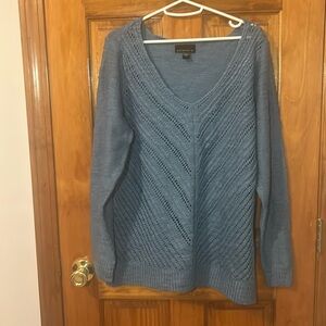 Attention V-Neck Pullover Sweater